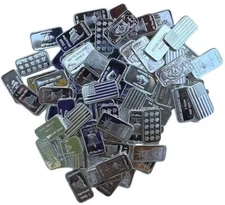 60x PURE .999 Fine Silver Bars Bullion Estate Lot Amazing Designs