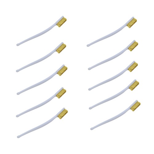 10 Pack 7inches Copper Wire Brush Cleaning Tool Toothbrush Metal Cleaner Remover - Photo 7/7