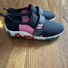 Prada Floral Flower Pink Black Shoes Size 6