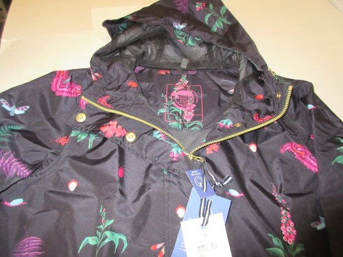 Joules Right As Rain Coat Blue Thistle Packable Waterproof Breathable US 4 - Picture 7 of 9