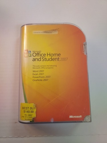 Microsoft Office 2007 Home Student w/ Product Key Word Excel PowerPoint OneNote