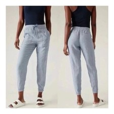 ATHLETA  Retreat Linen Jogger Chambray Blue EUC Size 2