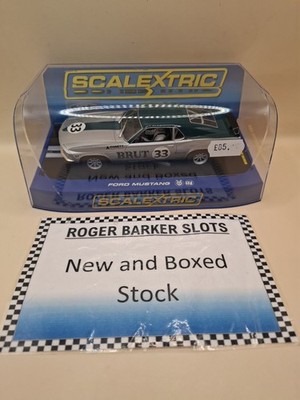 Scalextric C3002 Ford Mustang Allan Moffat Brut Silver #33 1:32 Slotcar Racing