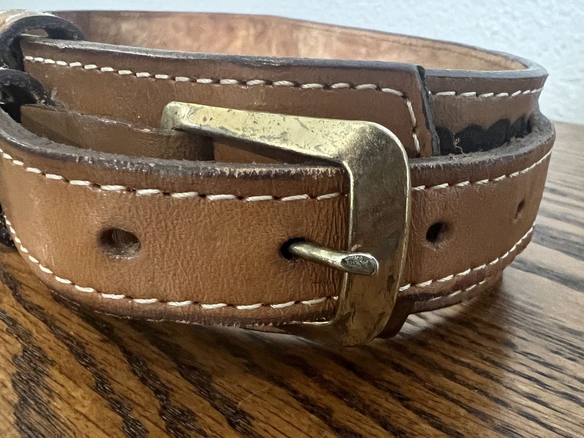 Vintage Unisex Nocona Tan Leather Belt size 36 Women main image 4
