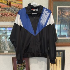 Vintage 90s RARE Nike Men  s Track Polyester Spell Out Sports Jacket Size Medium