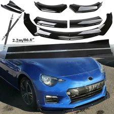 Front Bumper Lip Spoiler Side Skirts Rear Glossy Black For Subaru BRZ 2013-2023
