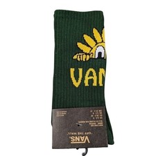 Vans Crew Socks Mens Womens 6.5-9 Green Yello...