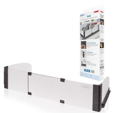 Reer Basic Herdschutzgitter ausziehbar 55-61 cm Kindersicherung Herdschutz Wei&szlig;