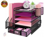 Schreibtisch Organizer Ablage Aus Metall, 5 Ebenen Papier Briefablage Mit
