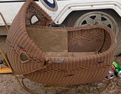 Wicker Baby Carriage for sale | eBay