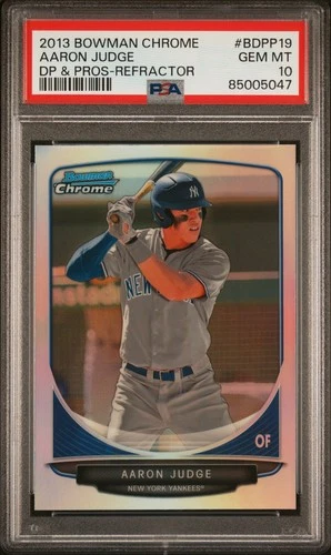 2013 BOWMAN CHROME DRAFT PICKS & PROSPECTS REFRACTOR AARON JUDGE BDPP19 - PSA 10