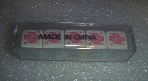 Vintage Poker Dice Set of 5 With Plastic Case~*~Never Used or Even Opened - Picture 5 of 10