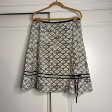 Sigrid Olsen 100% Cotton Skirt w Cotton Linin...