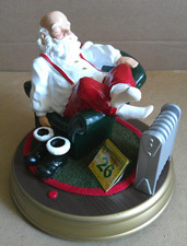 Gemmy Animated Relaxing Santa Figure Heater Lights Up Play Music-battery operate