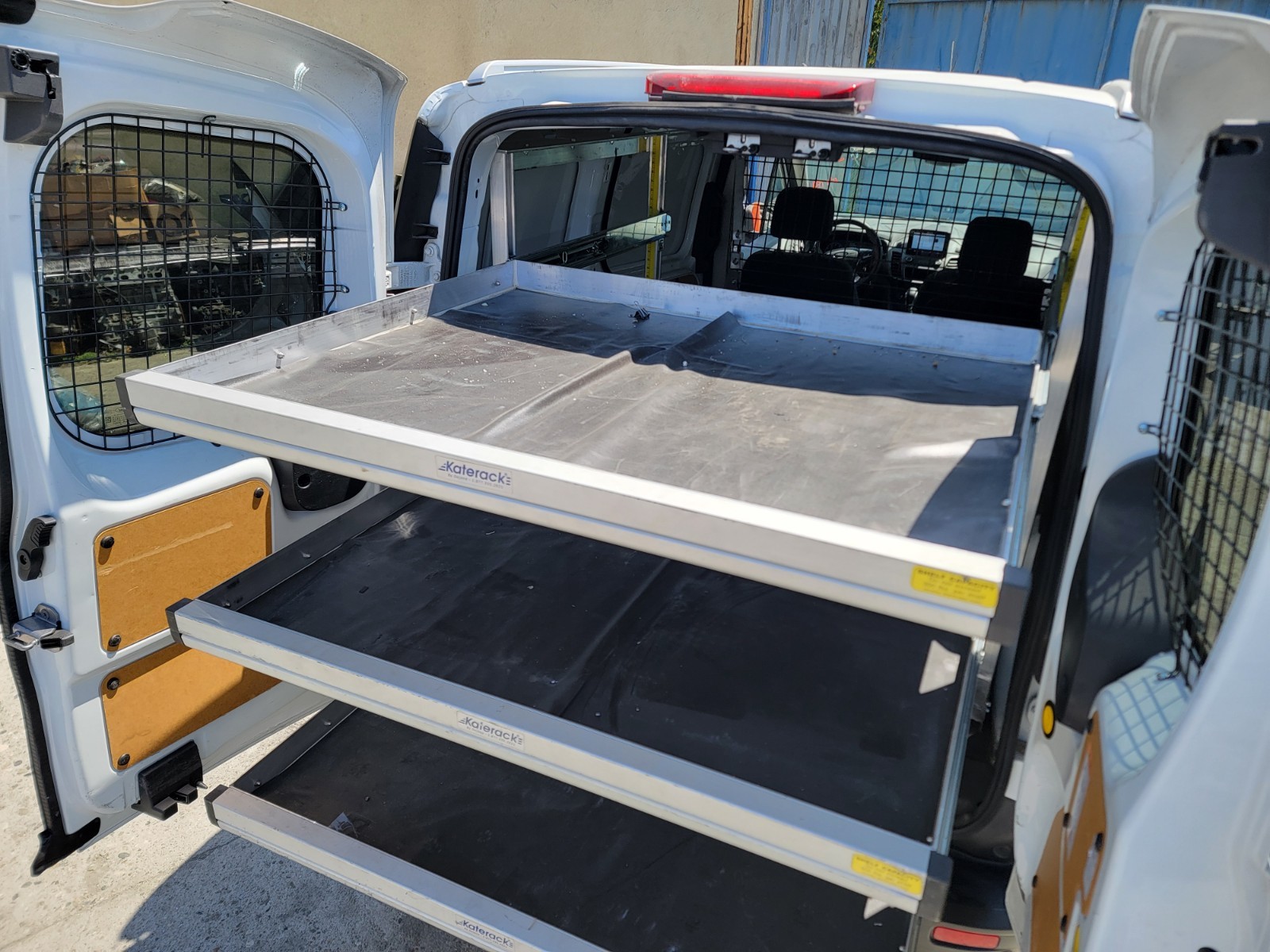 KATERACK FORD TRANSIT CONNECT SLIDING VAN SHELVING RACKS THREE NO ...