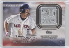 2021 Update Topps 70th Anniversary Manufactured Logo Wade Boggs Patch HOF 0v7
