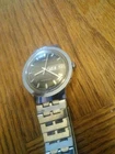 Vintage Timex Day-Date Water Resistant Men's Wristwatch Silver Tone Mechanical