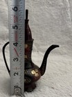 Vintage Engraved Brass Surahi Aftaba Mughal Pitcher Ewer Islamic Pot Mini 5.75" — photo 6