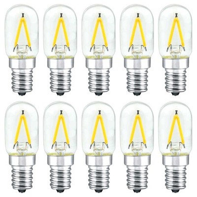 10 x LED Filament Lampen mini Röhren T22x55 1,5W E14 klar 180lm warmweiß 2700K