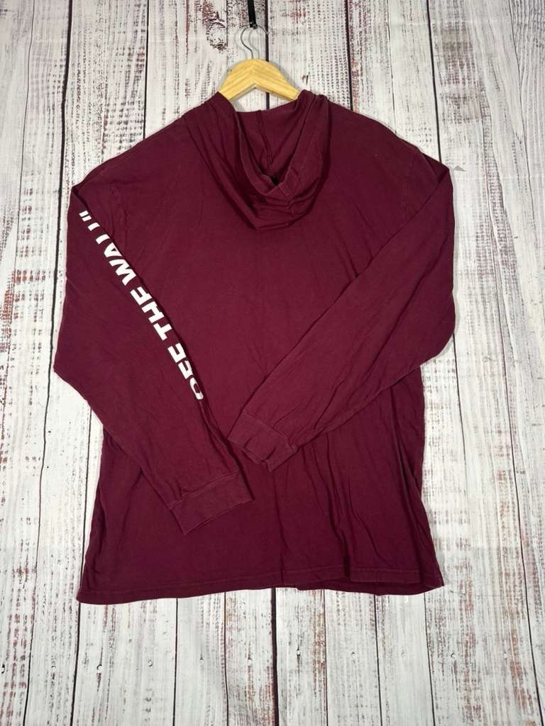 Vans Long Sleeve Shirt Mens XXL Burgundy Logo Graphic Off The Wall Streetwear image 2