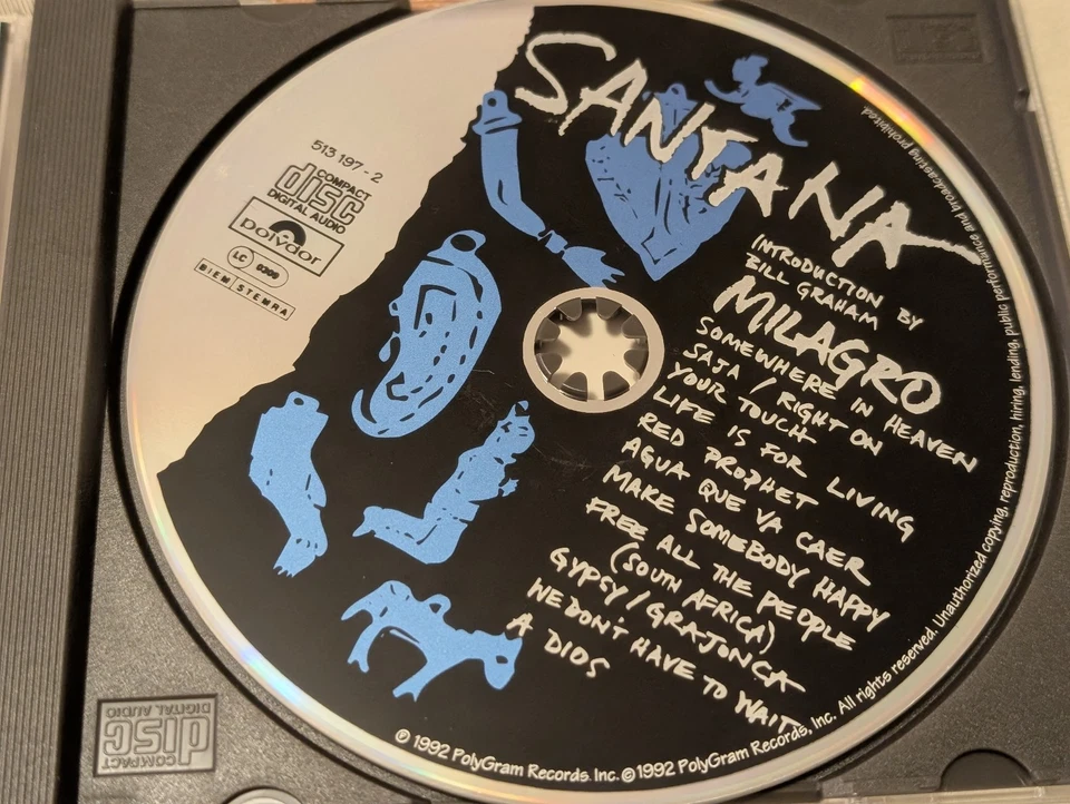 Carlos Santana - Milagro - 1992 Latin Rock Somewhere in heaven Saja/Right on - Bild 3 von 4