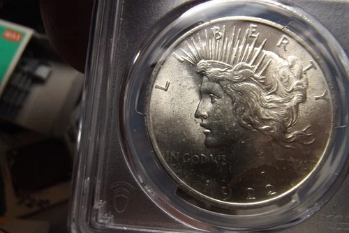1922-P  Silver Peace Dollar   PCGS MS62 Nice luster and looks Much Better