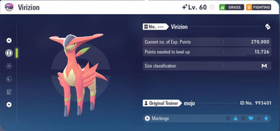 Pokemon Legenden Z-A ZA 6IV Shiny Virizion