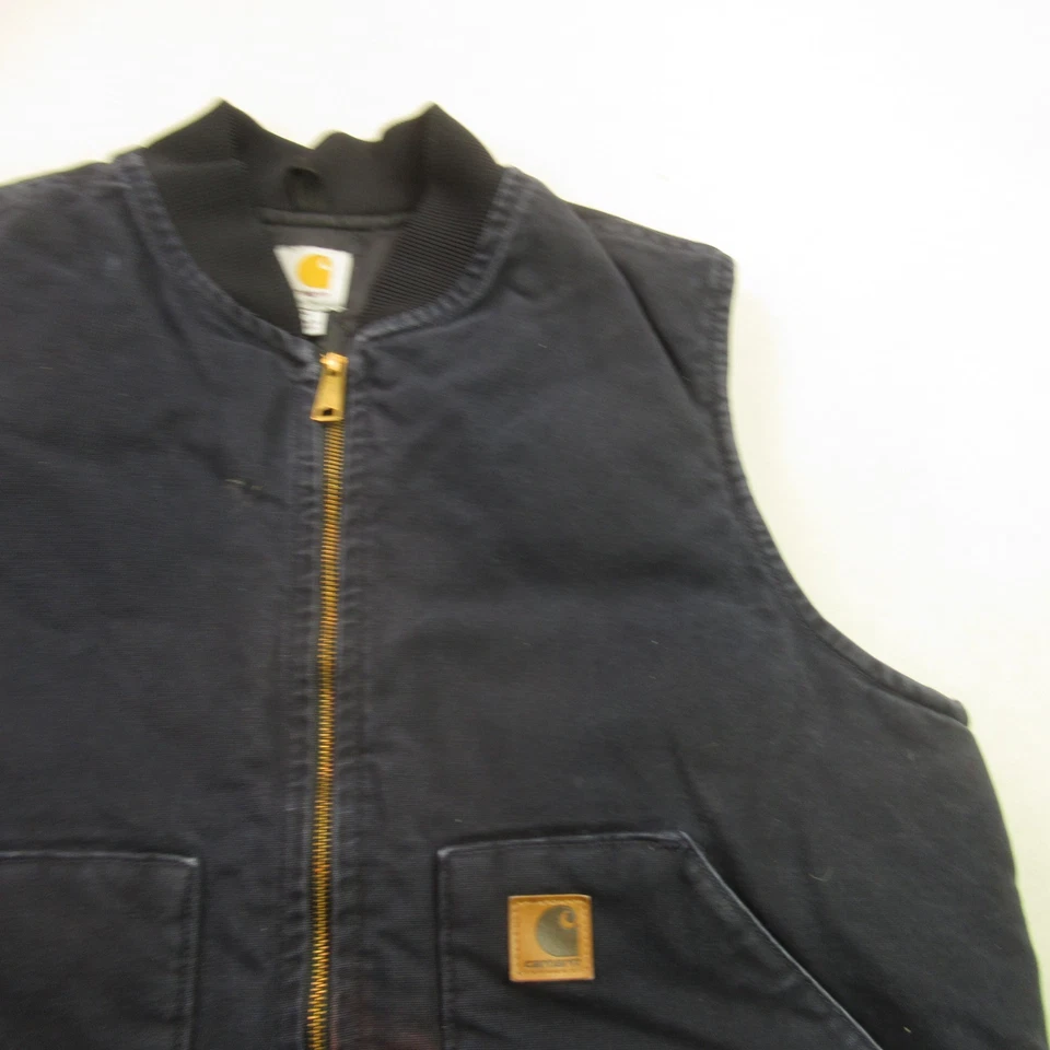 Carhartt Vest Mens XL Sleeveless Pockets Navy Vtg Casual Lightweight Outdoors - Image 2 of 4
