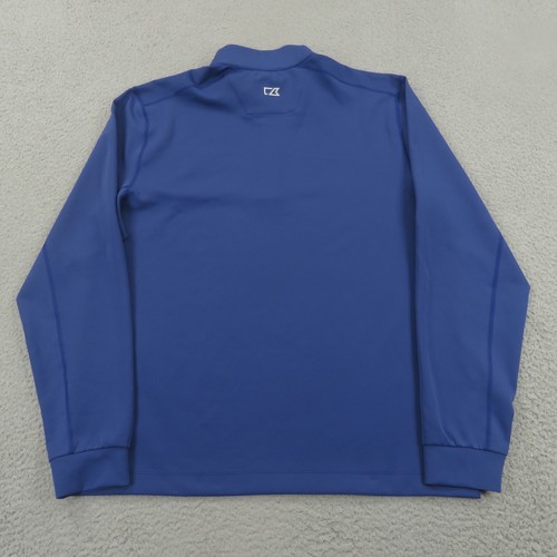 Winged Foot Golf Club 1/4 Zip Pullover Men Large Blue Performance Sweater UPF CB - Picture 8 of 12