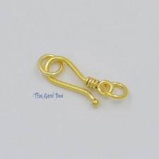 5.5mmx12.8mm 14k Solid Yellow Gold Old-Fashioned Hook Clasp