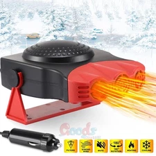 Plug In Cigarette Lighter 180° Car Heater DC 12V Heating Fan Defogger Defroster