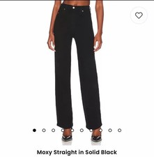 Women?s Dr Denim Moxy Straight  Pants Black Size M/30 Uk 10