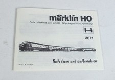 MÄRKLIN 3071 Triebwagenzug RAm TEE SBB H0 Anleitung HO Bedienungsanleitung 06 76