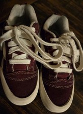Vans Off The Wall Old Skool Youth Shoe Size 3.5  Red & White