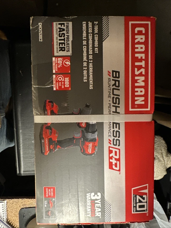 Craftsman V20 RP 20-Volt Max 2 Tool Power Tool Combo Kit CMCK253OC2 New In Box - Image 4 of 4