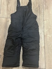 London Fog Black Bib Snow Pants Toddler Size 2T Insulated SNOW SUIT