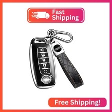 Key Fob Cover for Nissan with Keychain Accessories, Premium Soft TPU Full Protec