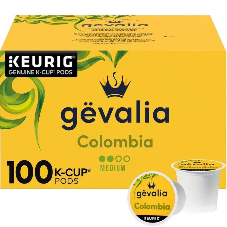 Cápsulas de café K-Cup tostadas medianas Gevalia, mezcla Colombia (100 ct.) Foto 2 de 2