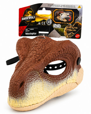 Jurassic World Velociraptor Mask Costume Dinosaur Plastic New