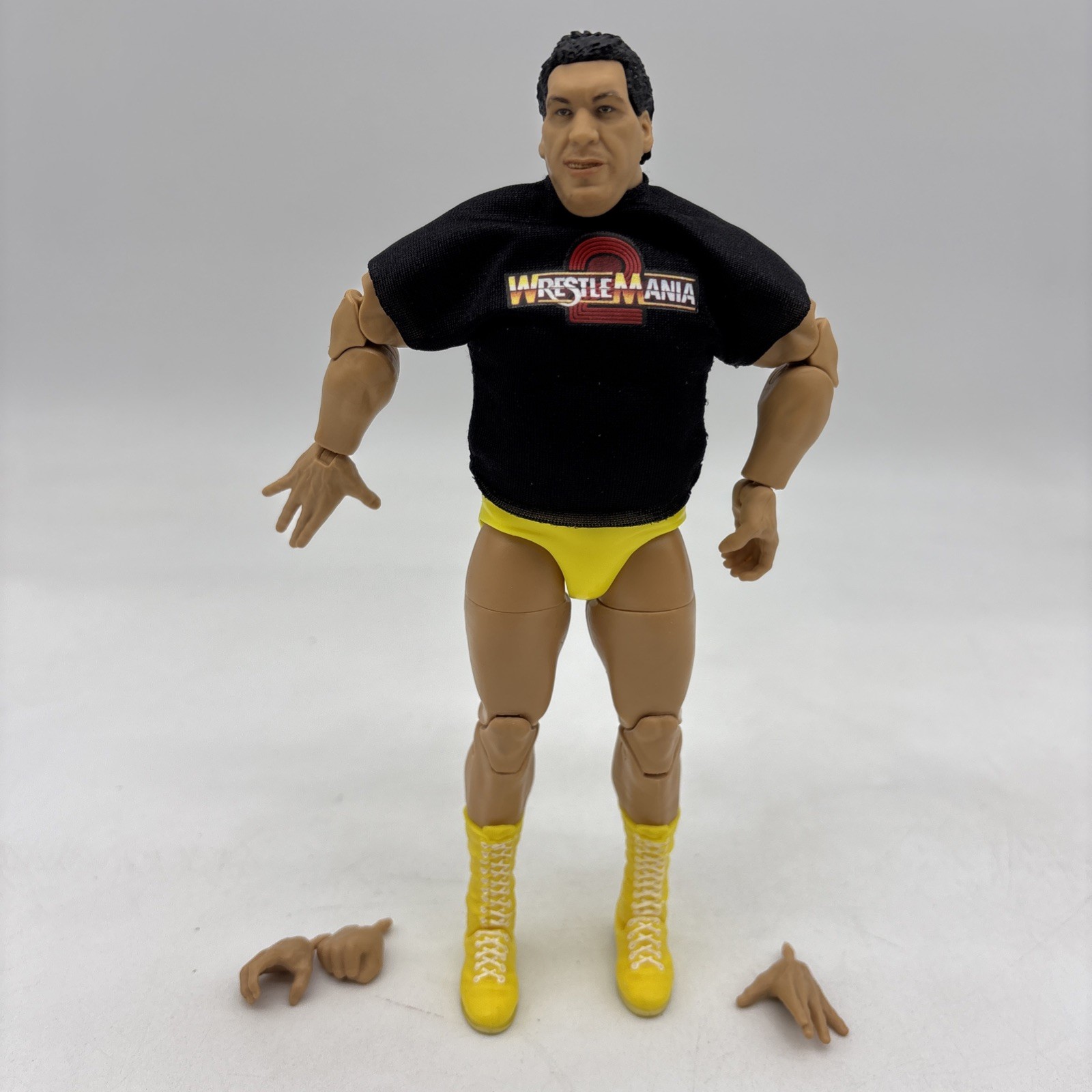 WWE Legends Elite 21 Andre The Giant Yellow Wrestling Figure WrestleMania 2