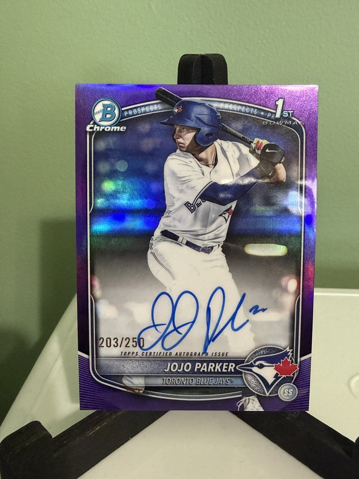 2025 Bowman Draft Chrome JoJo Parker Purple Refractor Auto /250