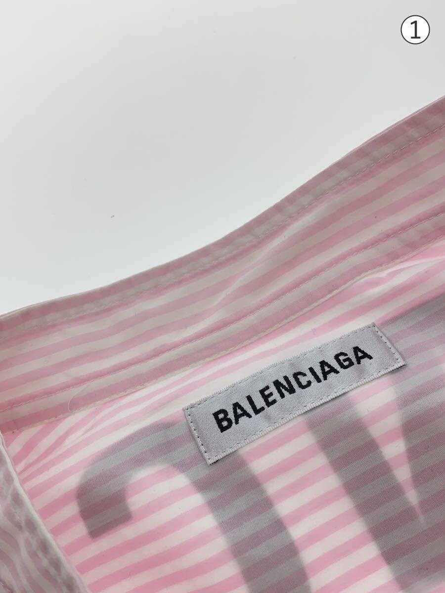 BALENCIAGA Long Sleeve Shirt, Size 34, Cotton, Pink Stripe, 4520497, TEM17 5875 thumbnail 7