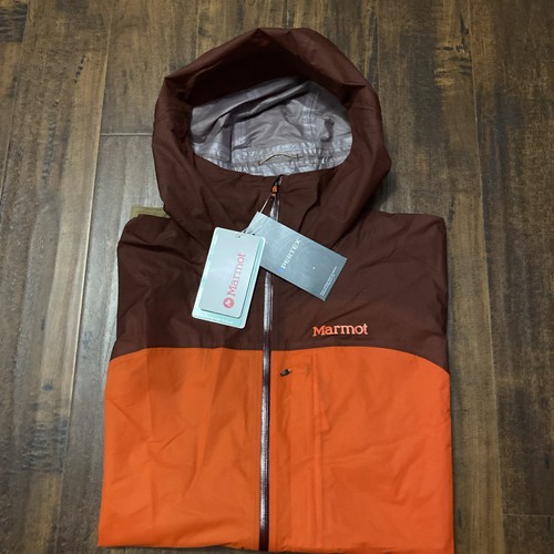 NWT Marmot Bantamweight Anorak Lightweight Hooded Whiskey Brown/Red Size XXL - Picture 1 of 11