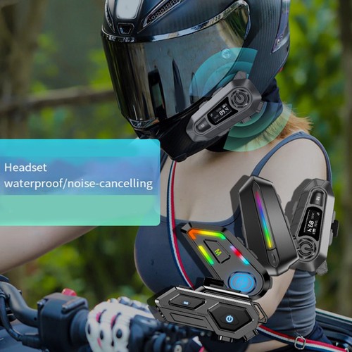 Bluetooth 5.4 Helmet Headset Hands- Call Phone Kit Motorcycle Earphone9373 - Bild 3 von 9