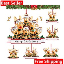 Personalized Reindeer Christmas Ornaments 2025, DIY Family Christmas Elk Deer...
