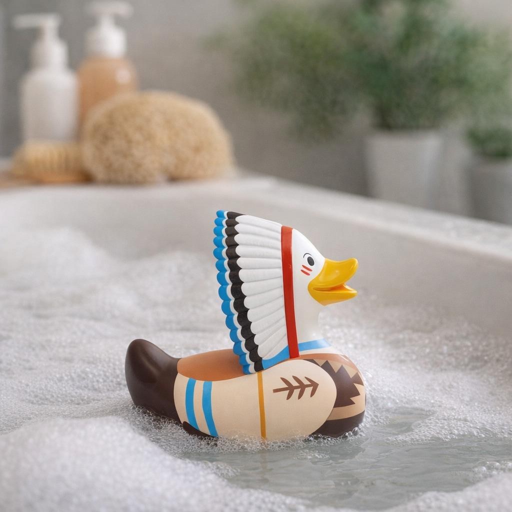 Bud Duck Mini Deluxe Chief Bath Toy 7cm Collectable Novelty Collectors Fun Gift