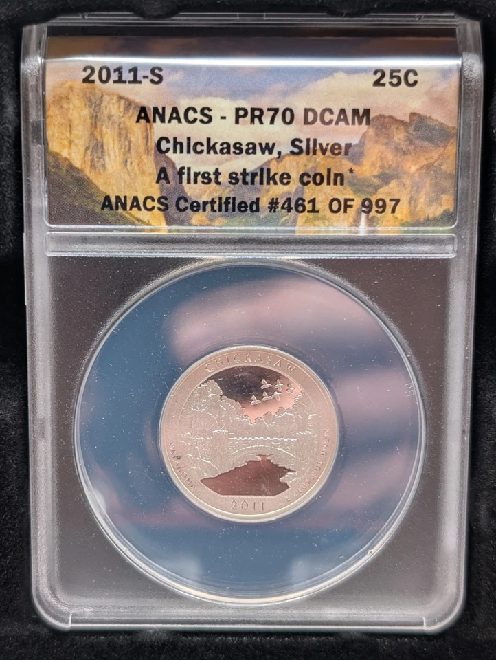 🔥 2011-S Silver Proof NATIONAL PARKS Quarter Set 1st Strike PR70 DEEP CAMEO BOX - Image 2 of 4