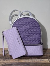 Nuevo con etiquetas Juego de Mochila y Cartera Michael Kors Rhea Bloque de Color * Auténtico