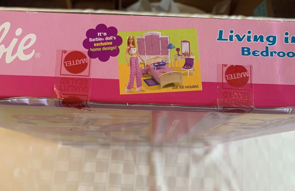 Juego de dormitorio vintage Barbie Living in Style 2002 Mattel 67552 RARO sellado Foto 3 de 4