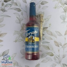 Torani Strawberry Syrup Sugar Free 25.4 fl oz Bottle Flavoring for Drinks Coffee